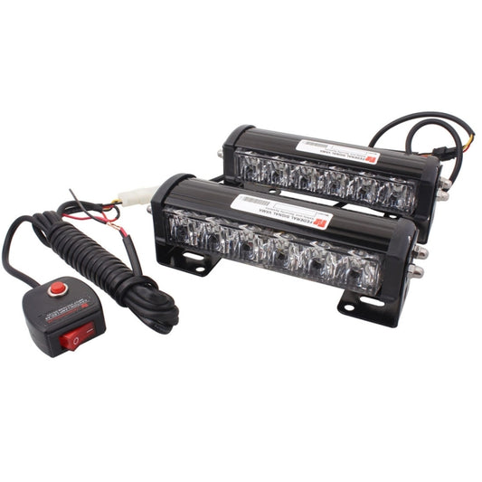 2 PCS  6 inch 6 LED 2 x 18W Car Flash Warning Light Red + Blue Change White Waterproof Emergency Light, DC 12V - Warning Lights by buy2fix | Online Shopping UK | buy2fix