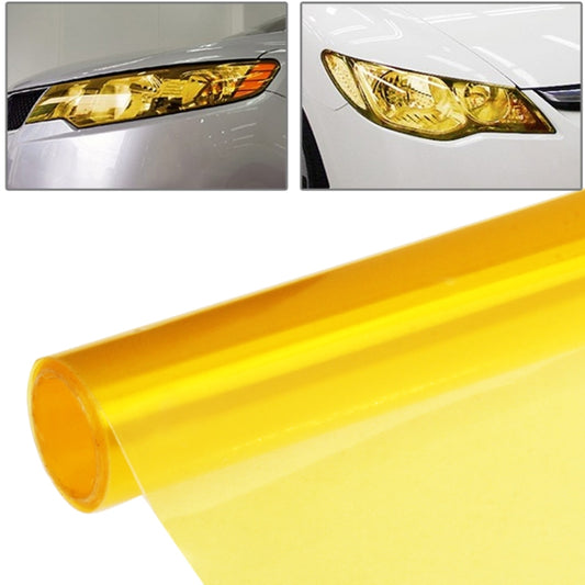 Protective Decoration Bright Surface Car Light Membrane /Lamp Sticker, Size: 195cm x 30cm(Gold) by buy2fix