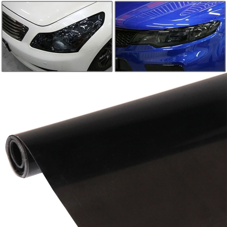 Protective Decoration Bright Surface Car Light Membrane /Lamp Sticker, Size: 195cm x 30cm(Black) by buy2fix