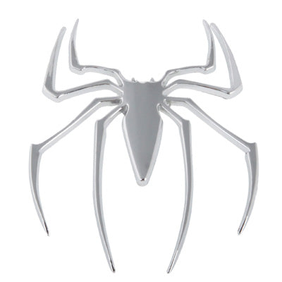 Metal Spider Style Chrome Badges(Silver) by buy2fix