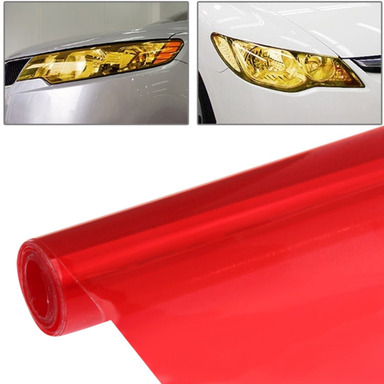 Protective Decoration Car Light Membrane /Lamp Sticker, Size: 100cm(L) x 40cm(W(Red) by buy2fix