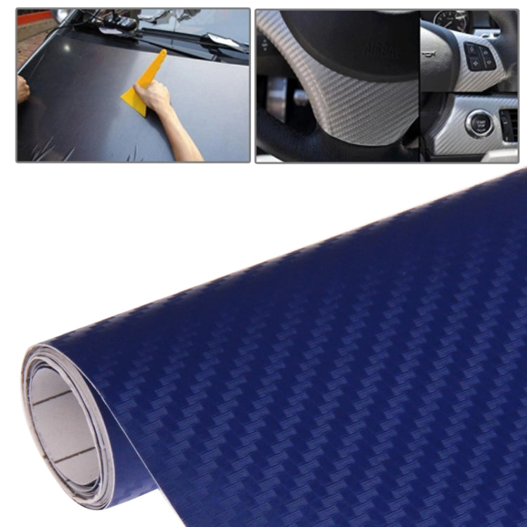 Car Decorative 3D Carbon Fiber PVC Sticker, Size: 127cm x 50cm(Dark Blue) by buy2fix