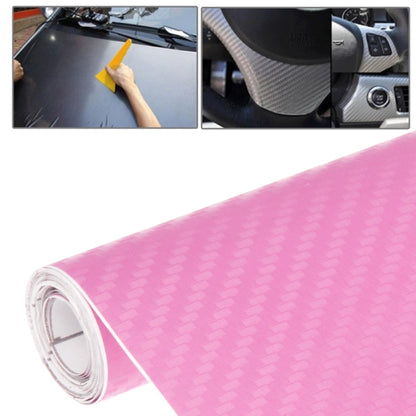 Car Decorative 3D Carbon Fiber PVC Sticker, Size: 127cm x 50cm(Pink) by buy2fix