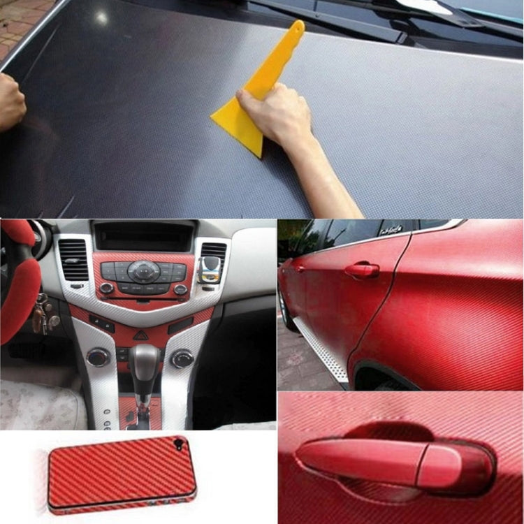Car Decorative 3D Carbon Fiber PVC Sticker, Size: 127cm x 50cm(Red) by buy2fix