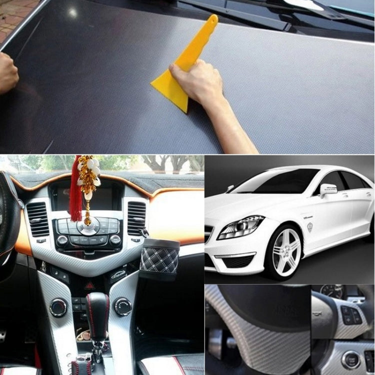 Car Decorative 3D Carbon Fiber PVC Sticker, Size: 127cm x 50cm(Silver) by buy2fix