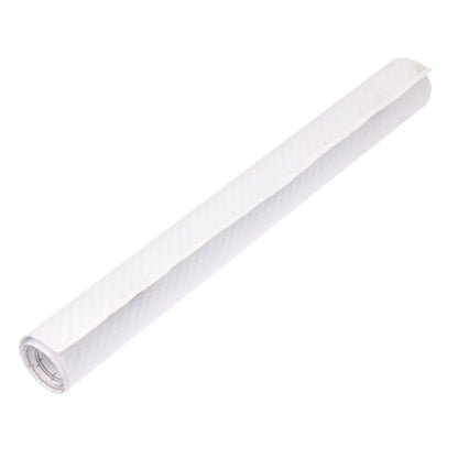Car Decorative 3D Carbon Fiber PVC Sticker, Size: 127cm x 50cm(White) by buy2fix