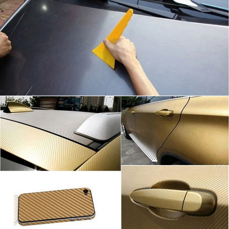 Car Decorative 3D Carbon Fiber PVC Sticker, Size: 127cm x 50cm(Gold) by buy2fix