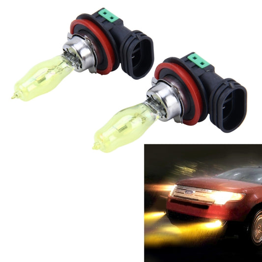 2 X H11 HOD Halogen Bulbs 12V 100W 2400 LM 3500K Yellow Light Headlights - Halogen Lights by buy2fix | Online Shopping UK | buy2fix
