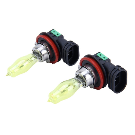 2 X H11 HOD Halogen Bulbs 12V 100W 2400 LM 3500K Yellow Light Headlights - Halogen Lights by buy2fix | Online Shopping UK | buy2fix