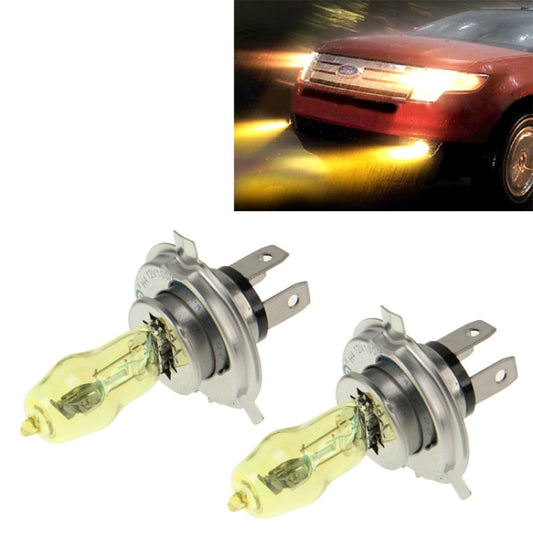 2 X H4 HOD Halogen Bulbs 12V 100W 2400 LM 3500K Yellow Light Headlights - Halogen Lights by buy2fix | Online Shopping UK | buy2fix