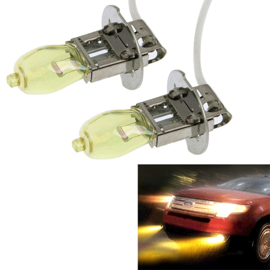 2 X H3 HOD Halogen Bulbs 12V 100W 2400 LM 3500K Yellow Light Headlights - Halogen Lights by buy2fix | Online Shopping UK | buy2fix