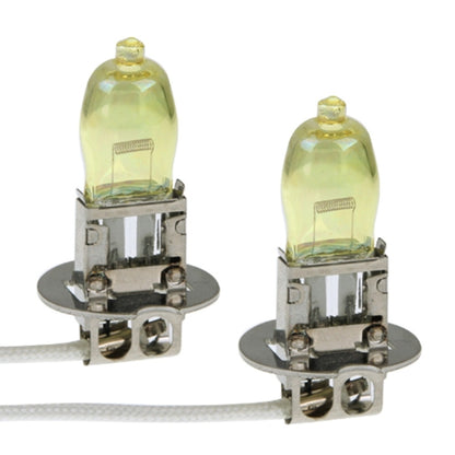 2 X H3 HOD Halogen Bulbs 12V 100W 2400 LM 3500K Yellow Light Headlights - Halogen Lights by buy2fix | Online Shopping UK | buy2fix