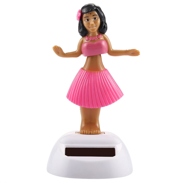 Solar Powered Bobble Head Dancing Toy Car Decoration Ornament Cute Hula Princess(Pink) by buy2fix