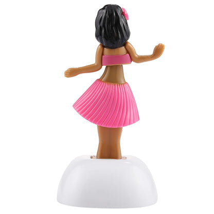 Solar Powered Bobble Head Dancing Toy Car Decoration Ornament Cute Hula Princess(Pink) by buy2fix