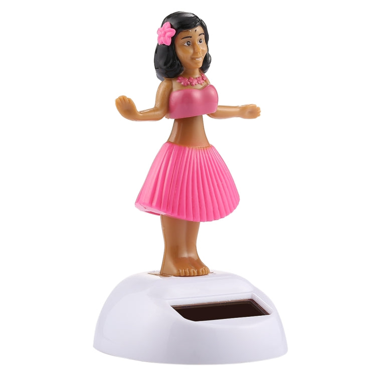 Solar Powered Bobble Head Dancing Toy Car Decoration Ornament Cute Hula Princess(Pink) by buy2fix