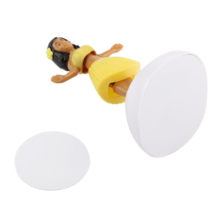 Solar Powered Bobble Head Dancing Toy Car Decoration Ornament Cute Hula Princess(Yellow) - Ornaments by buy2fix | Online Shopping UK | buy2fix