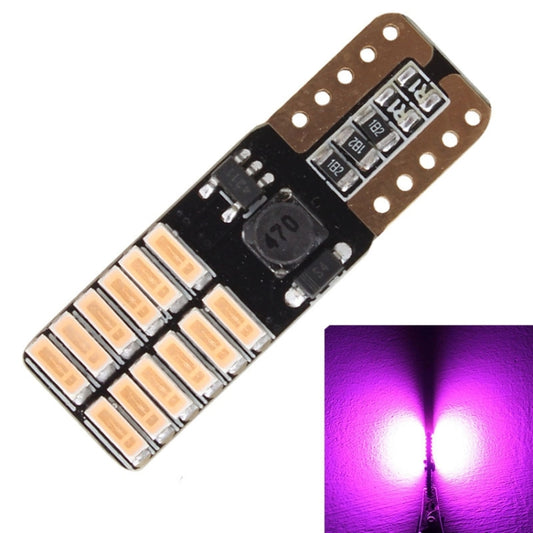 2 PCS T10 4.8W 720LM Pink Light 24 SMD 4014 LED Error-Free Canbus Car Clearance Lights Lamp, DC 12V - Clearance Lights by buy2fix | Online Shopping UK | buy2fix