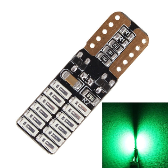 2 STÜCKE T10 4,8 W 720 lm grünes Licht 24 SMD 4014 LED fehlerfreie Canbus-Auto-Umrissleuchten-Lampe, DC 12 V