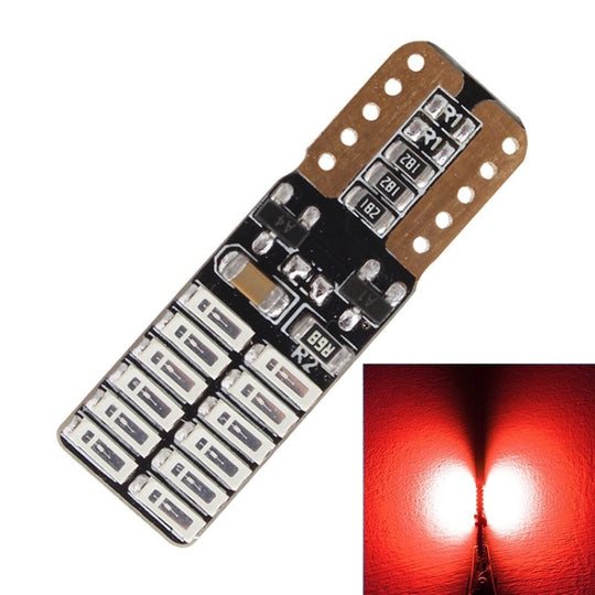 2 STÜCKE T10 4,8 W 720LM Rotlicht 24 SMD 4014 LED Fehlerfreie Canbus-Auto-Umrissleuchtenlampe, DC 12 V