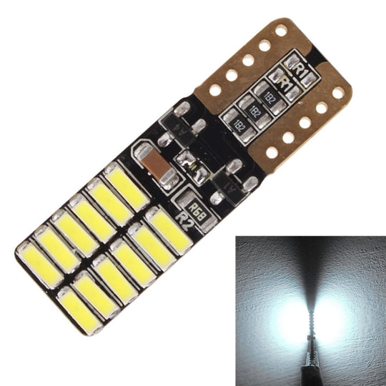 2 STÜCKE T10 4,8 W 720 lm weißes Licht 24 SMD 4014 LED fehlerfreie Canbus-Auto-Umrissleuchten-Lampe, DC 12 V