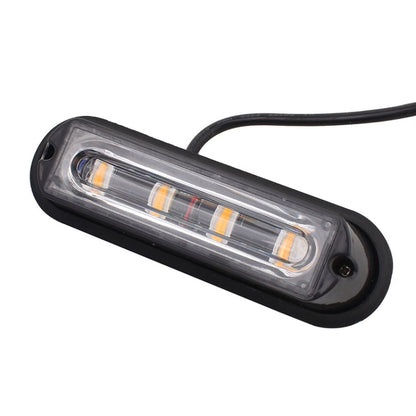 12W 720LM 4-LED Yellow Light 18 Flash Patterns Car Strobe Emergency Warning Light Lamp, DC 12V - Warning Lights by buy2fix | Online Shopping UK | buy2fix