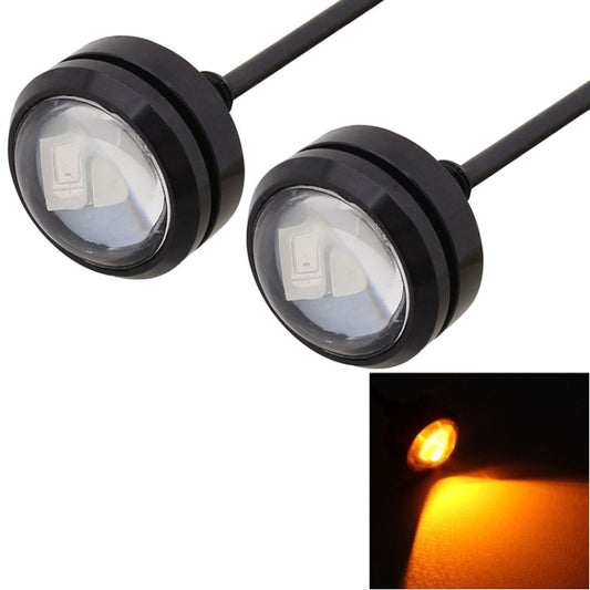 2 PCS  22.5mm 1.5W 150LM Yellow Light 3 LED SMD 5630 Spotlight Eagle Eye Light Daytime Running Light for Vehicles - Eagle Eye Lamps by buy2fix | Online Shopping UK | buy2fix