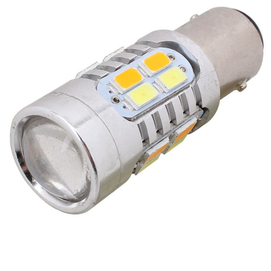 2PCS 1157/BAY15D 10W 700LM  Yellow + White Light 20-LED SMD 5630 Car Brake Light Lamp Bulb, Constant Current, DC 12-24V - Brake Lights by buy2fix | Online Shopping UK | buy2fix