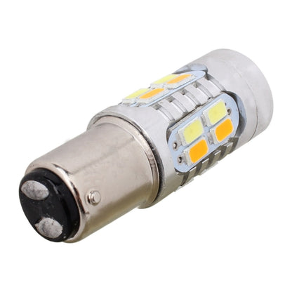 2PCS 1157/BAY15D 10W 700LM  Yellow + White Light 20-LED SMD 5630 Car Brake Light Lamp Bulb, Constant Current, DC 12-24V - Brake Lights by buy2fix | Online Shopping UK | buy2fix