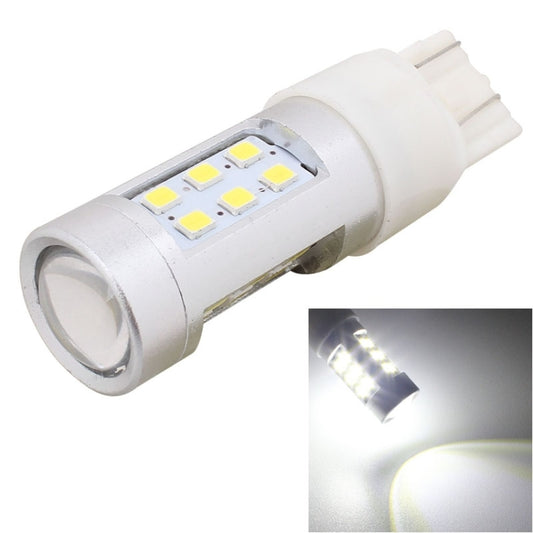 2 PCS T20 4.2W 630LM White Light Dual Wires 21 LED 2835 SMD Car Brake Light Daytime Running Light Bulb,  DC 12V - Brake Lights by buy2fix | Online Shopping UK | buy2fix