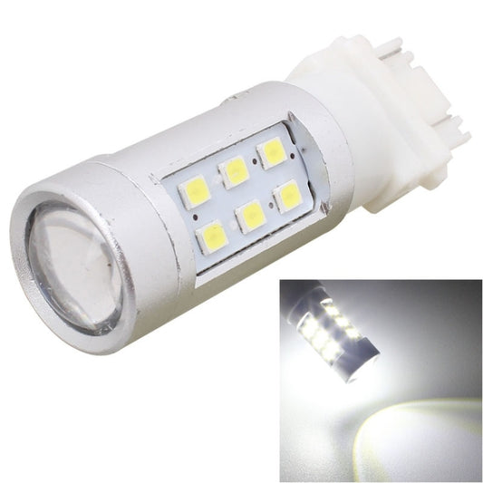 2 PCS T25 4.2W 630LM White Light Dual Wires 21 LED 2835 SMD Car Brake Light Daytime Running Light Bulb,  DC 12V - Brake Lights by buy2fix | Online Shopping UK | buy2fix