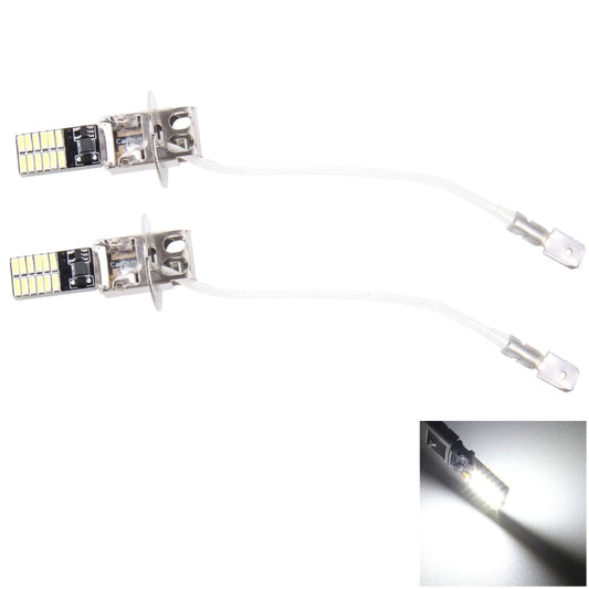 2 PCS H3 4.8W 720LM 6500K White Light 24 LED SMD 4014 Error-Free Canbus Car Clearance Lights Lamp, DC 12V - Clearance Lights by buy2fix | Online Shopping UK | buy2fix