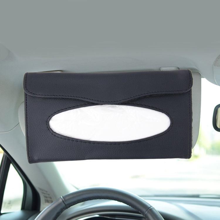 Elegant PU Leather Car Sun Visor Tissue Paper Holder Dispenser Box by buy2fix