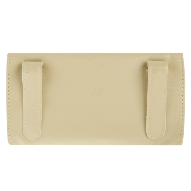 Elegant PU Leather Car Sun Visor Tissue Paper Holder Dispenser Box(Beige) by buy2fix