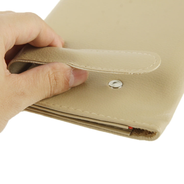 Elegant PU Leather Car Sun Visor Tissue Paper Holder Dispenser Box(Beige) by buy2fix
