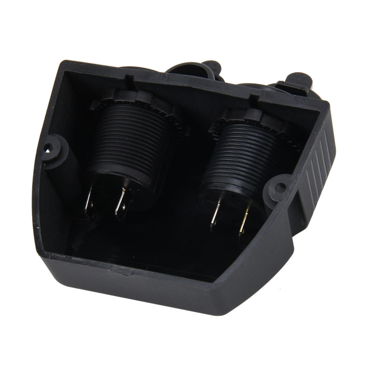 5V 2.1A Dual-USB Ports w/20A Car Cigarette Lighter Socket Car Charger(Black) - Cigar Socket by buy2fix | Online Shopping UK | buy2fix