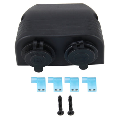 5V 2.1A Dual-USB Ports w/20A Car Cigarette Lighter Socket Car Charger(Black) - Cigar Socket by buy2fix | Online Shopping UK | buy2fix