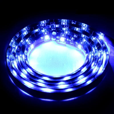 1.7W Blue Light 60 LED 3528 SMD Waterproof Flexible Car Strip Light, DC 12V, Length: 1m - Decorative Lights by buy2fix | Online Shopping UK | buy2fix