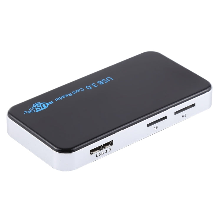 USB 3.0 Card Reader, Super Speed 5Gbps, Support CF / SD / TF / M2 / XD / MS Card, Plastic Shell by buy2fix