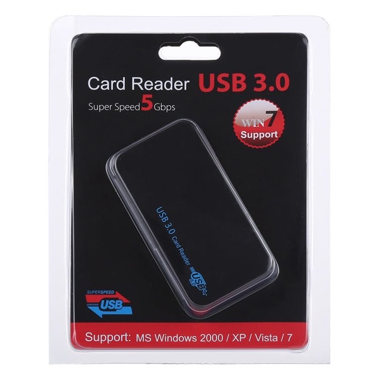USB 3.0 Card Reader, Super Speed 5Gbps, Support CF / SD / TF / M2 / XD / MS Card, Plastic Shell by buy2fix