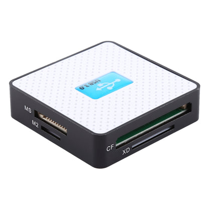 USB 3.0 All-in-1 Card Reader, Super Speed 5Gbps, Support CF / SD / TF / M2 / XD Card(White) by buy2fix