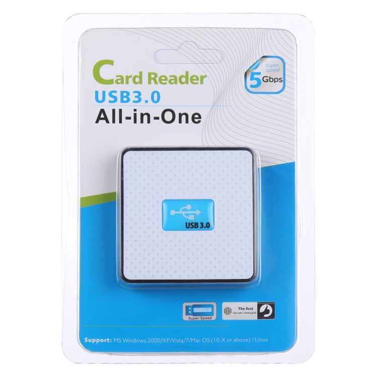 USB 3.0 All-in-1 Card Reader, Super Speed 5Gbps, Support CF / SD / TF / M2 / XD Card(White) by buy2fix