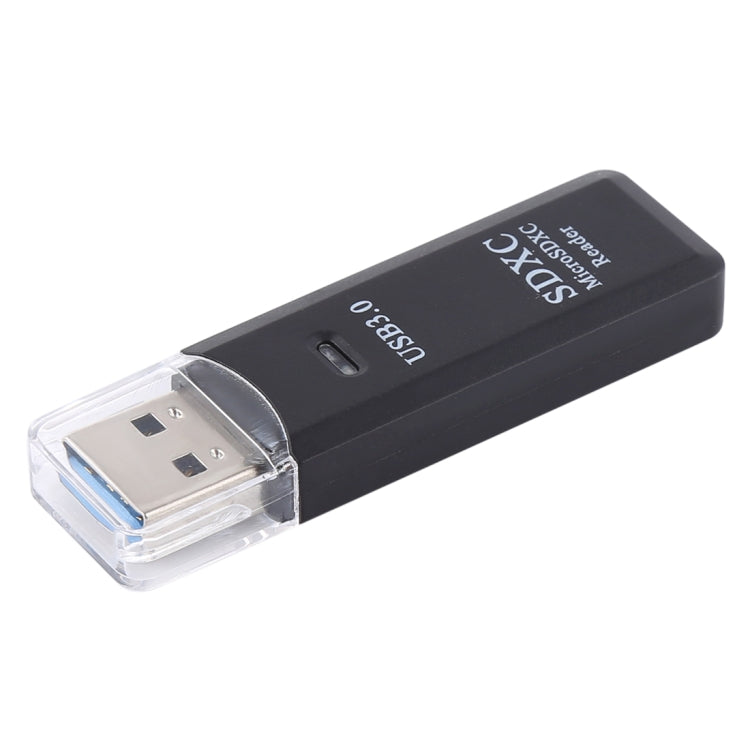 2 in 1 USB 3.0 Card Reader, Super Speed 5Gbps, Support SD Card / TF Card(Black) by buy2fix