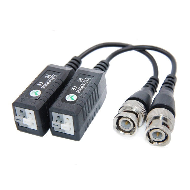 CCTV Via Twisted Pairs Passive UTP Video Transceiver(Black) - Video Balun by buy2fix | Online Shopping UK | buy2fix