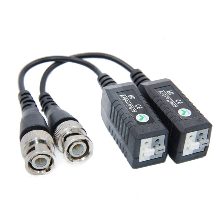 CCTV Via Twisted Pairs Passive UTP Video Transceiver(Black) - Video Balun by buy2fix | Online Shopping UK | buy2fix
