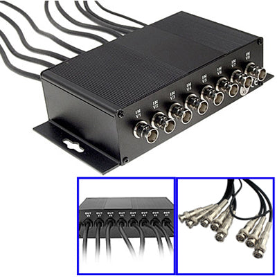8 Channel CCTV BNC Surge Arrester Surge Protector Device (CoaxJK/ V8)(Black) - Video Balun by buy2fix | Online Shopping UK | buy2fix