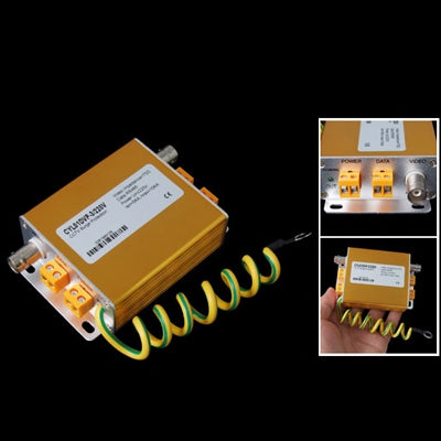 Video Data Power Surge Protector 3 In 1 Surge Protection Arrester 220V(Golden) - Video Balun by buy2fix | Online Shopping UK | buy2fix