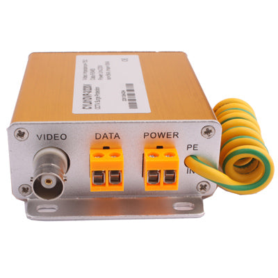 Video Data Power Surge Protector 3 In 1 Surge Protection Arrester 220V(Golden) - Video Balun by buy2fix | Online Shopping UK | buy2fix