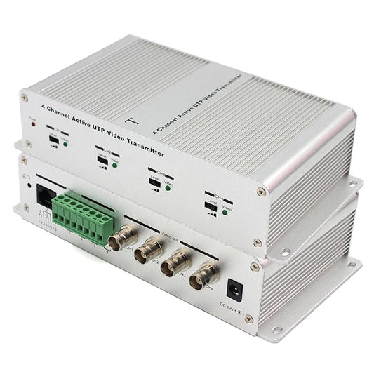 4 Channel Active UTP Video Transmitter(Silver) - Video Balun by buy2fix | Online Shopping UK | buy2fix