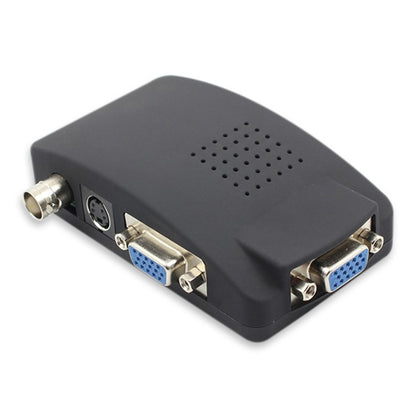 S-Video / BNC to VGA Signal Converter(Black) - Video Balun by buy2fix | Online Shopping UK | buy2fix
