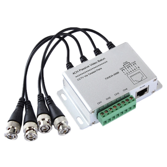 4 CH UTP Passive Video Balun , CCTV Via Twisted Pairs - Video Balun by buy2fix | Online Shopping UK | buy2fix